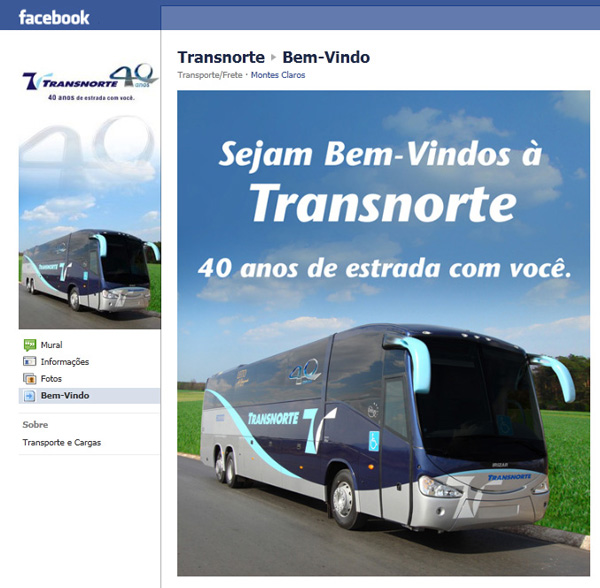 lumidea gerencia redes sociais, facebook empresa de transportes, twitter transportes, logotipo transportes